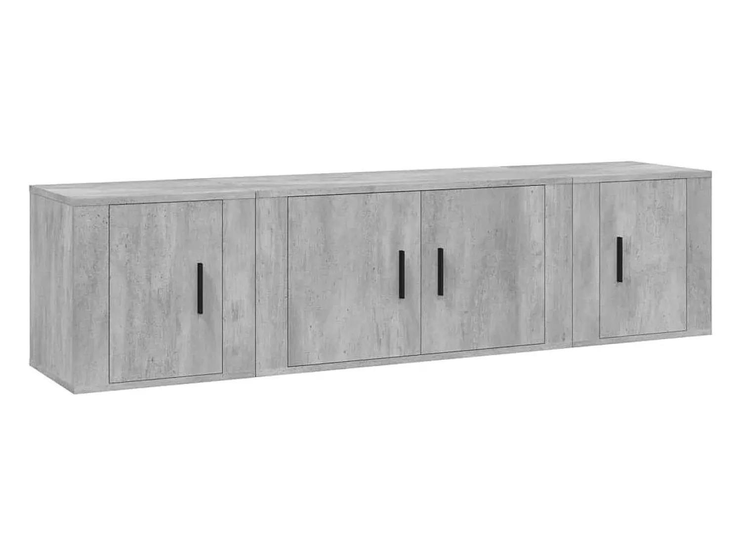 Móvel De Tv|vidaxl Conjunto móveis de TV 3 pcs madeira processada cimento Cinzento