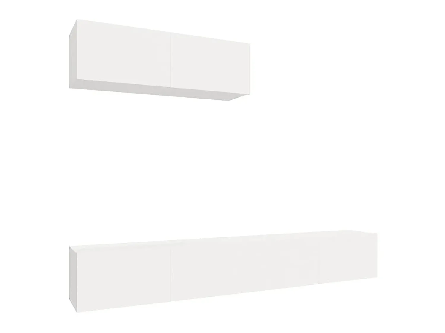 Móvel De Tv| Conjunto móveis de TV 3 pcs madeira processada PT686711 Branco
