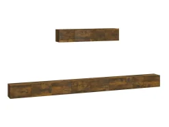 Móvel De Tv* Conjunto móveis de TV 6 pcs madeira processada carvalho fumado PT768972 Castanho
