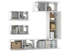 Móvel De Tv* Conjunto móveis de TV 6 pcs madeira processada PT557665 Branco