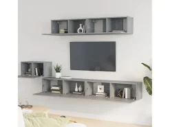 Móvel De Tv* Conjunto móveis de TV 5 pcs madeira processada sonoma cinza PT381831 Cinzento