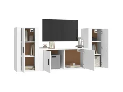 Sale Conjunto móveis de TV 3 pcs madeira processada PT896617 Branco