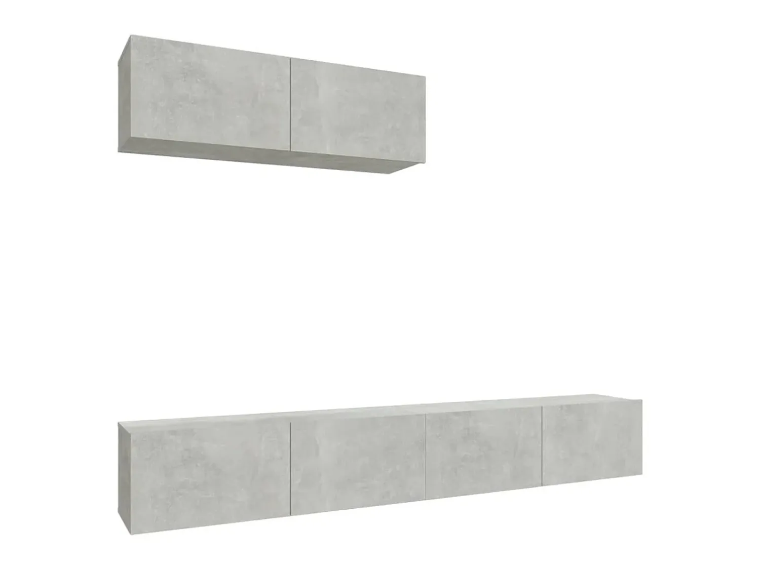 Conjunto móveis de TV 3 pcs madeira processada cimento PT691031^ Móvel De Tv