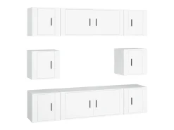 Sale vidaxl Conjunto móveis de TV 8 pcs madeira processada Branco