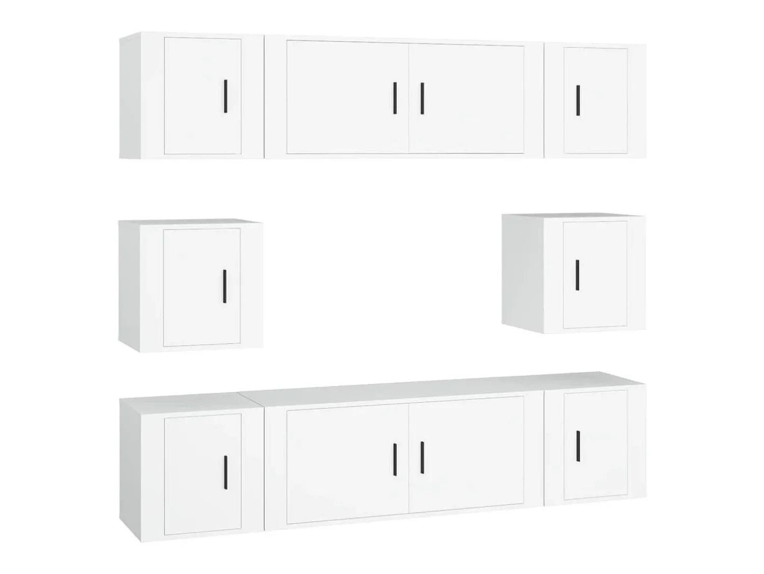 Sale vidaxl Conjunto móveis de TV 8 pcs madeira processada Branco