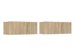 Best Conjunto móveis de TV 4 pcs madeira processada carvalho sonoma PT377515 Castanho