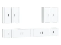 vidaxl Conjunto móveis de TV 8 pcs madeira processada^ Móvel De Tv