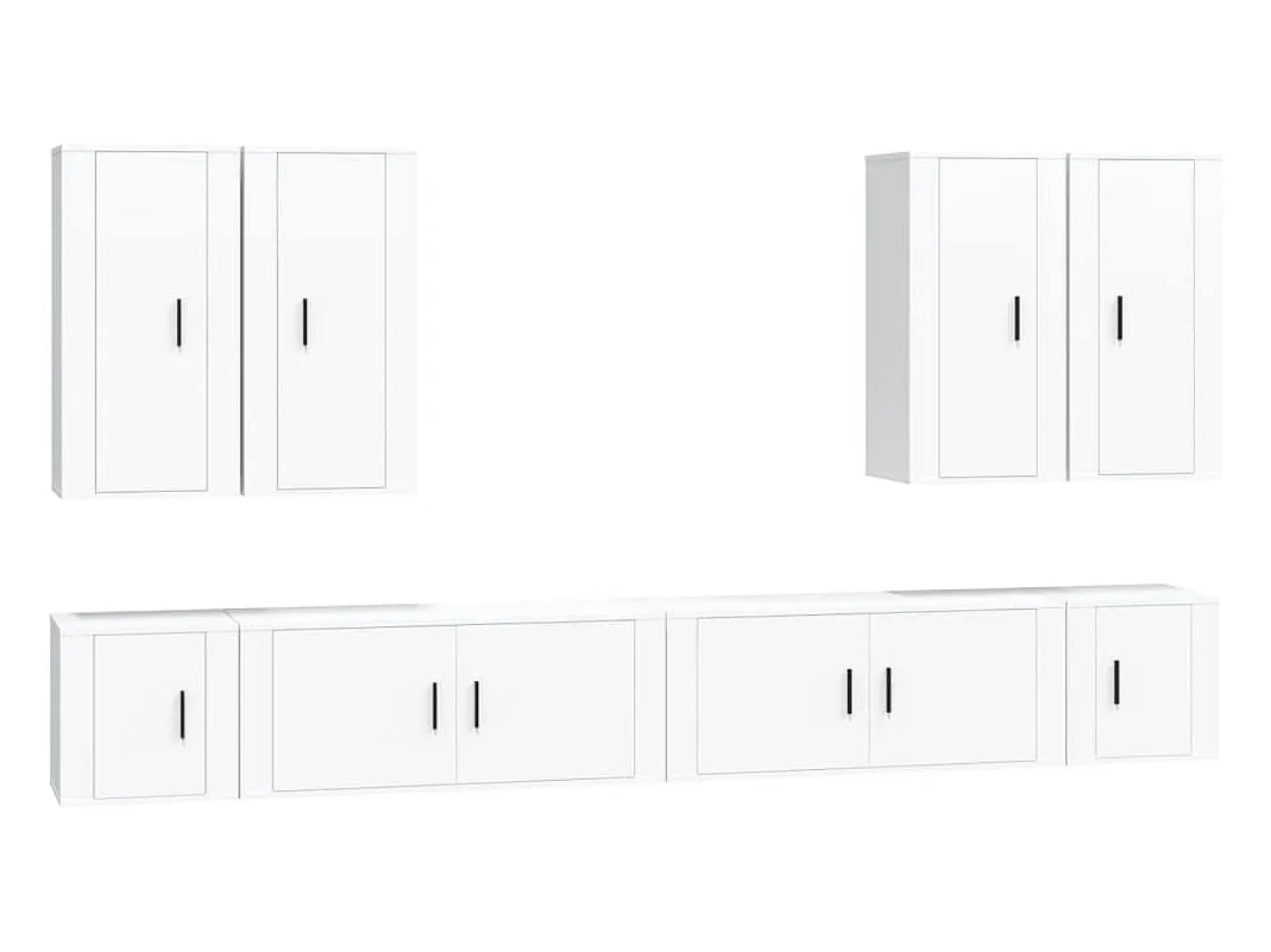 vidaxl Conjunto móveis de TV 8 pcs madeira processada^ Móvel De Tv