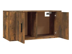Conjunto móveis de TV 3 pcs madeira processada carvalho fumado PT883186^ Móvel De Tv