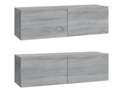 Online Conjunto móveis de TV 4 pcs madeira processada sonoma cinza PT945755 Cinzento