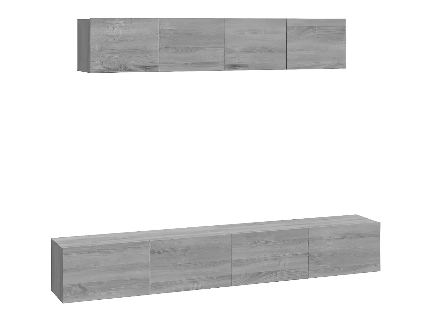 Online Conjunto móveis de TV 4 pcs madeira processada sonoma cinza PT945755 Cinzento