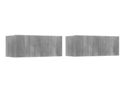 Online Conjunto móveis de TV 4 pcs madeira processada sonoma cinza PT945755 Cinzento