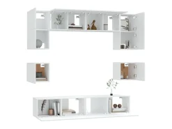 Conjunto móveis de TV 8 pcs madeira processada PT557037^ Móvel De Tv