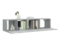 Clearance Conjunto móveis de TV 2 pcs madeira processada sonoma cinza PT531011 Cinzento