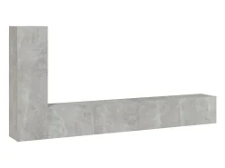 Móvel De Tv* Conjunto móveis de TV 3 pcs madeira processada cimento PT831234 Cinzento