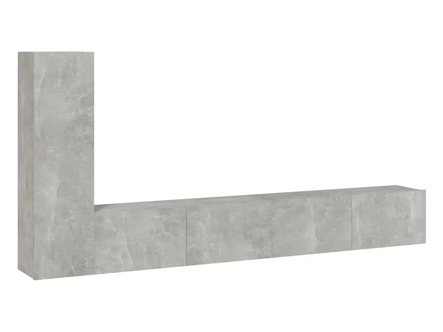 Móvel De Tv* Conjunto móveis de TV 3 pcs madeira processada cimento PT831234 Cinzento