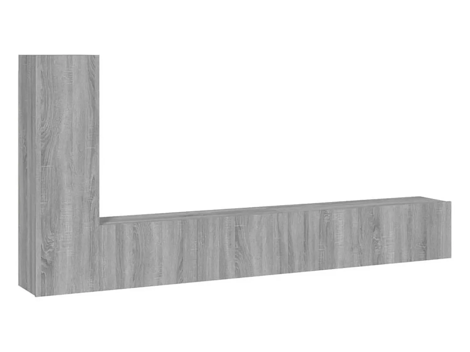 Móvel De Tv* Conjunto móveis de TV 3 pcs madeira processada sonoma cinza PT527083 Cinzento