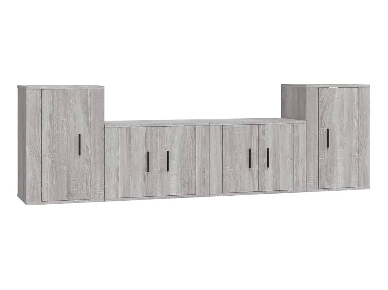 Móvel De Tv* Conjunto móveis de TV 4 pcs madeira processada sonoma cinza PT262814 Cinzento