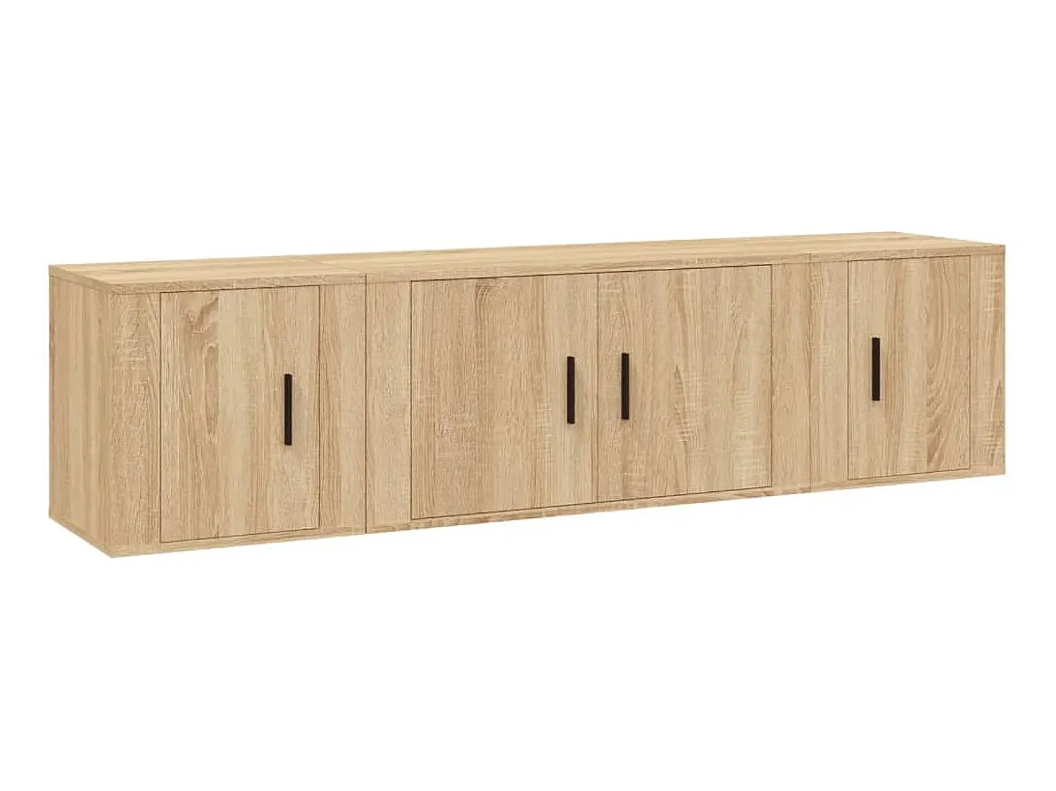 Móvel De Tv| Conjunto móveis de TV 3 pcs madeira processada carvalho sonoma PT275711 Castanho