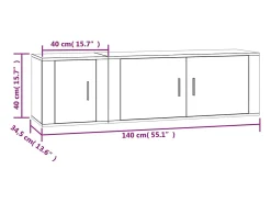 Sale vidaxl Conjunto móveis de TV 2 pcs madeira processada sonoma cinza Cinzento