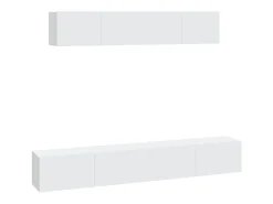 Móvel De Tv* Conjunto móveis de TV 4 pcs madeira processada PT549731 Branco