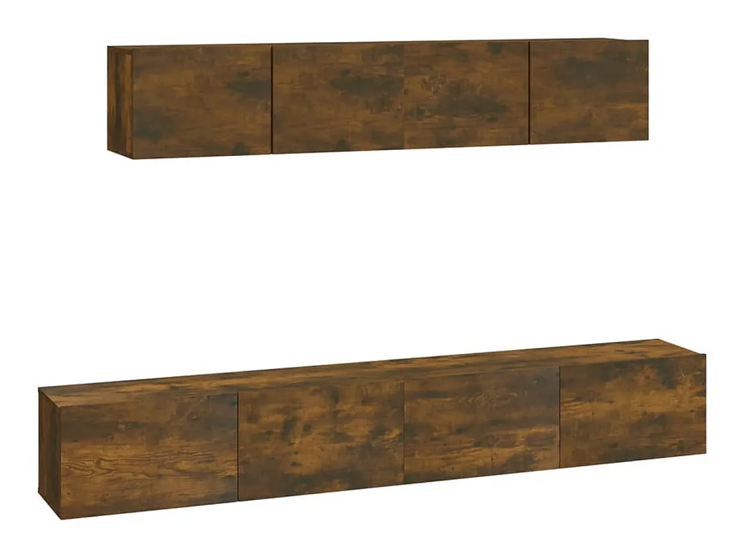 Móvel De Tv* Conjunto móveis de TV 4 pcs madeira processada carvalho fumado PT423159 Castanho