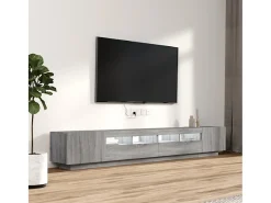 Conjunto móveis de TV 3 pcs c/ LEDs madeira sonoma PT628711^ Móvel De Tv