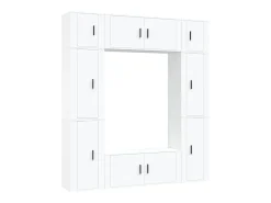 Móvel De Tv*vidaxl Conjunto móveis de TV 8 pcs madeira processada Branco
