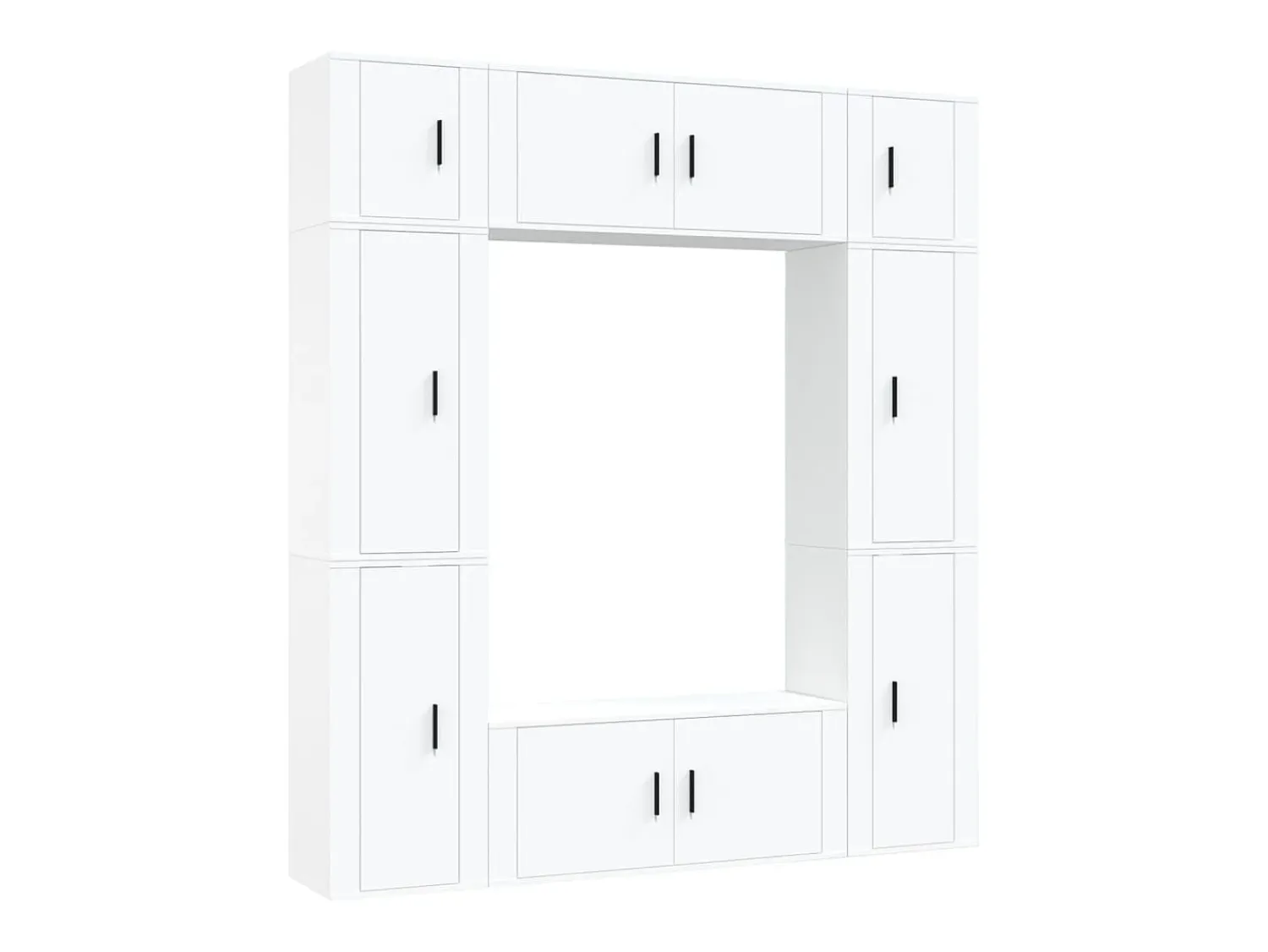 Móvel De Tv*vidaxl Conjunto móveis de TV 8 pcs madeira processada Branco