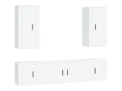 Clearance vidaxl Conjunto móveis de TV 5 pcs madeira processada Branco