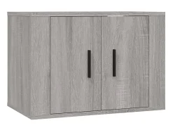 Conjunto móveis de TV 3 pcs madeira processada sonoma cinza PT842151^ Móvel De Tv