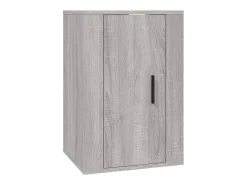 Conjunto móveis de TV 3 pcs madeira processada sonoma cinza PT914212^ Móvel De Tv