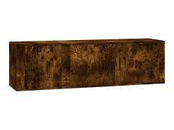 Móvel De Tv* Conjunto móveis de TV 2pcs madeira processada carvalho fumado PT550837 Castanho