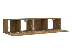 Best Conjunto móveis de TV 2pcs madeira processada carvalho fumado PT466113 Castanho