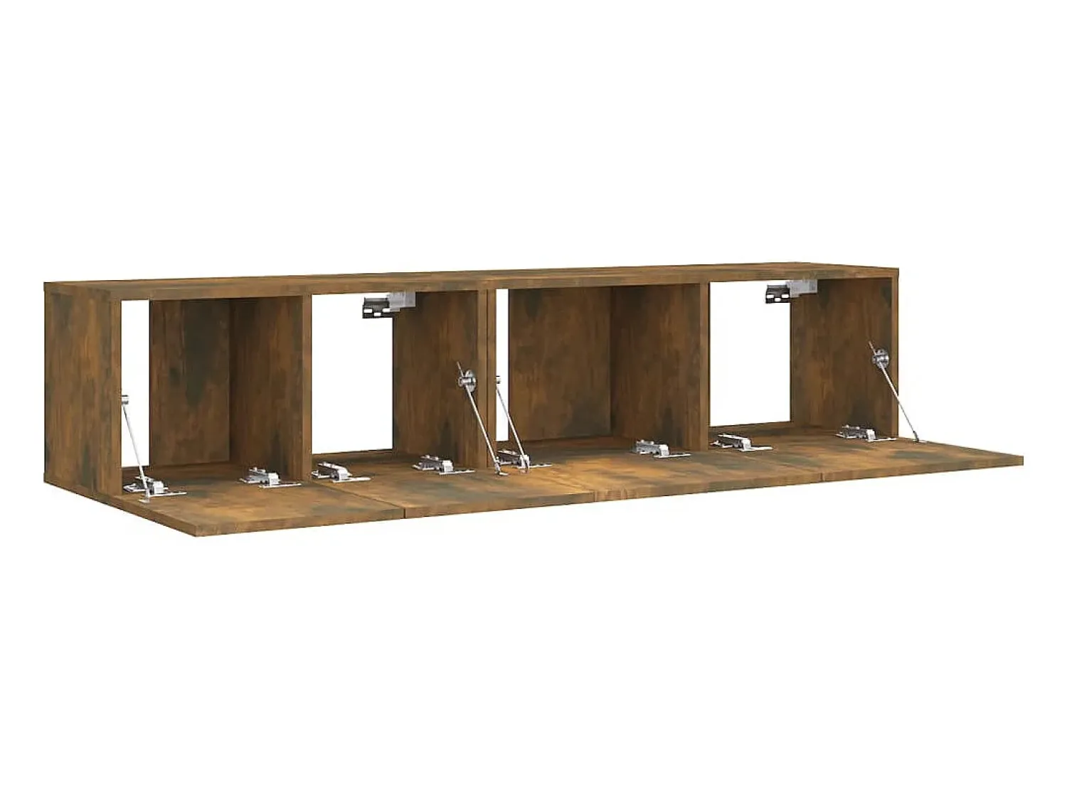 Best Conjunto móveis de TV 2pcs madeira processada carvalho fumado PT466113 Castanho