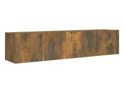 Best Conjunto móveis de TV 2pcs madeira processada carvalho fumado PT466113 Castanho