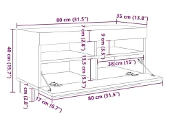 Móvel De Tv*vidaxl Conjunto móveis de TV 3pcs c/ LEDs madeira carvalho fumado Castanho
