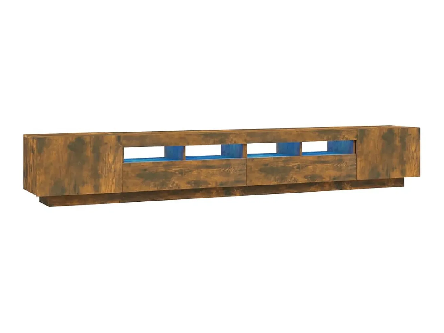 Móvel De Tv| Conjunto móveis de TV 3pcs c/ LEDs madeira carvalho fumado PT889745 Castanho