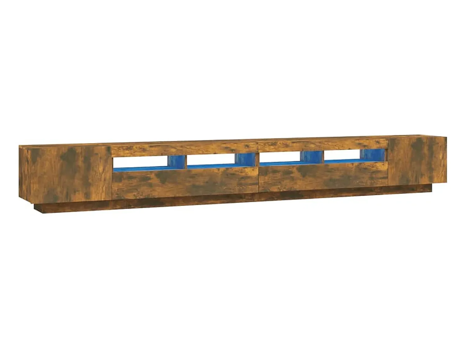 Móvel De Tv* Conjunto móveis de TV 3pcs c/ LEDs madeira carvalho fumado PT616079 Castanho