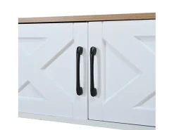 ModernLuxe Conjunto móvel de TV 2 peças - 180x40x50 cm - Móvel de TV + vitrina de parede - 4 portas e 1 gaveta - MDF -^ Móvel De Tv