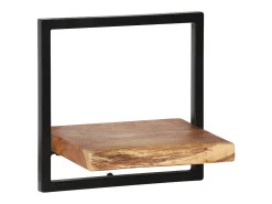 Prateleira* Conjunto prateleiras de parede 5 pcs madeira acácia maciça/aço PT516506 Castanho