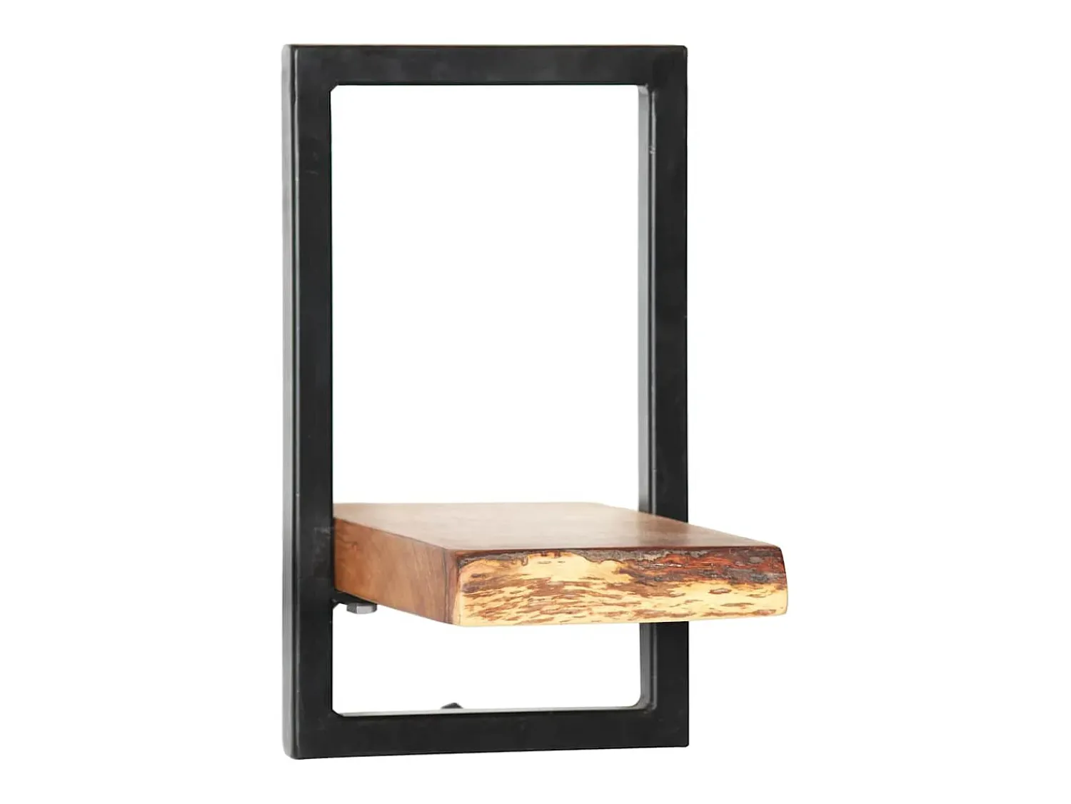 vidaxl Conjunto prateleiras de parede 5 pcs madeira acácia maciça/aço Castanho