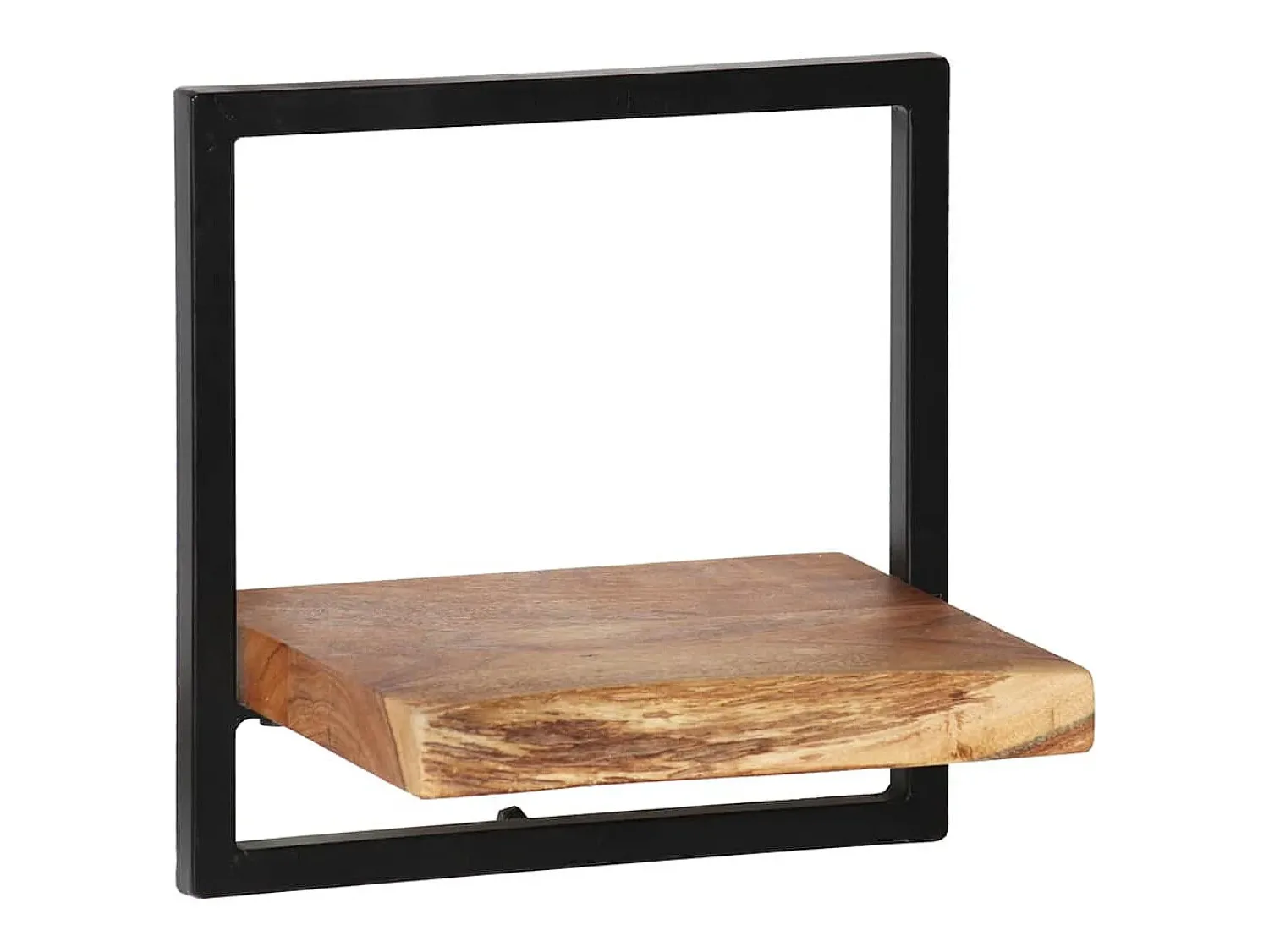 vidaxl Conjunto prateleiras de parede 5 pcs madeira acácia maciça/aço Castanho