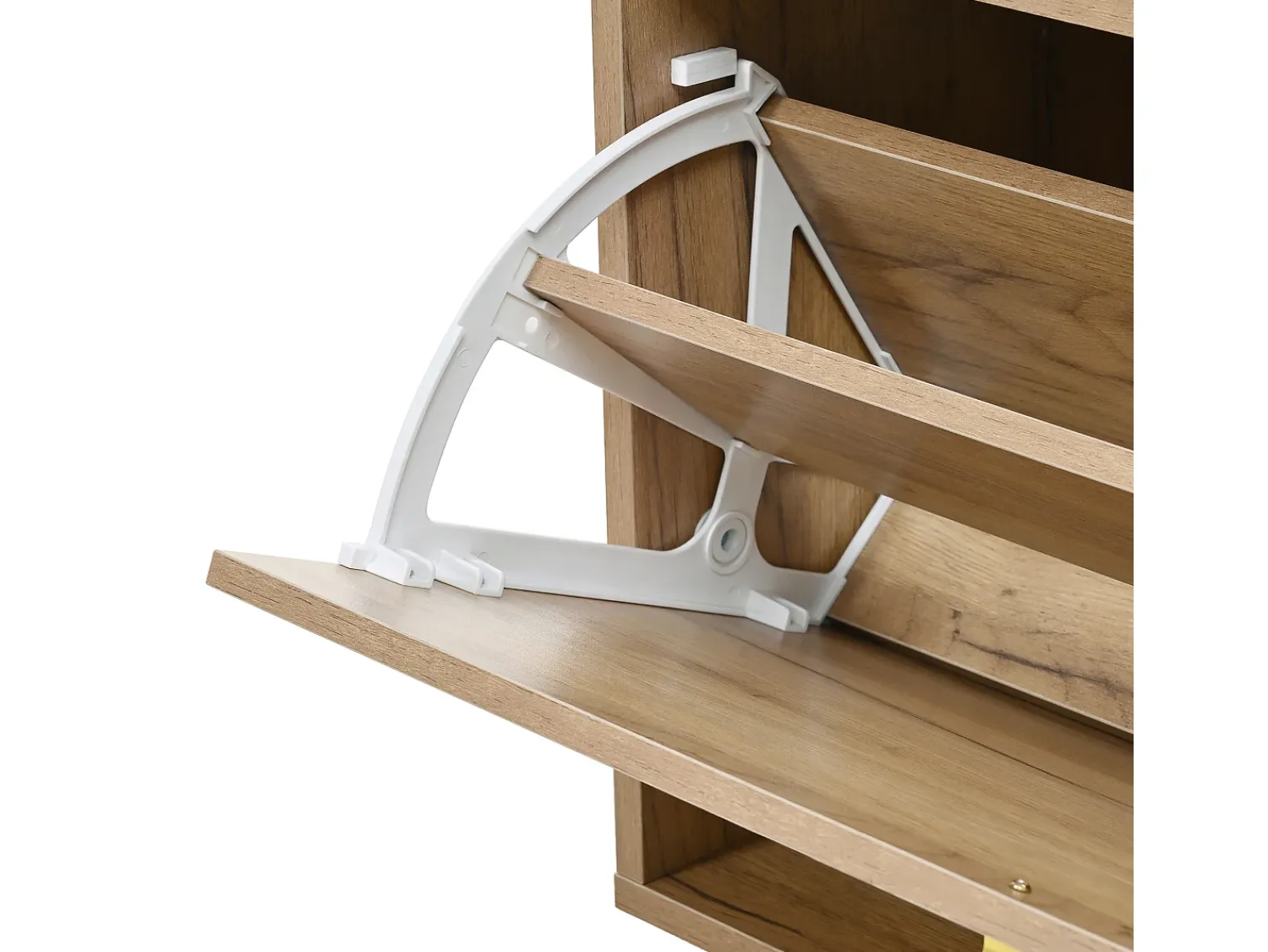 ModernLuxe Conjunto vestiário de entrada 160x38x180cm - con 3 portas e compartimentos de armazenamento - con espelho e móvel para sapatos - con gancho - Natural^ Móvel De Entrada