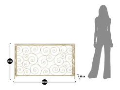 Consola* Consol Espiral Cm 140X36X82 Dourado