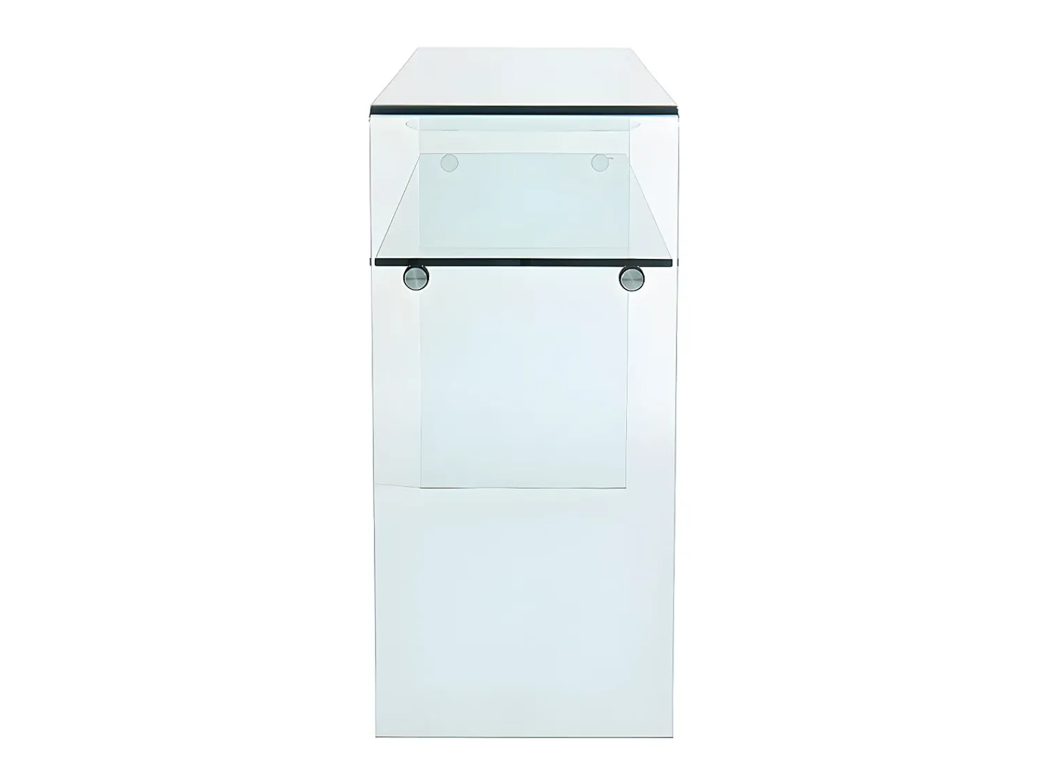 Best Vente-unique Consola - 1 nicho - Vidro temperado - - STILEOS Transparente