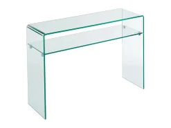 Best Vente-unique Consola - 1 nicho - Vidro temperado - - STILEOS Transparente