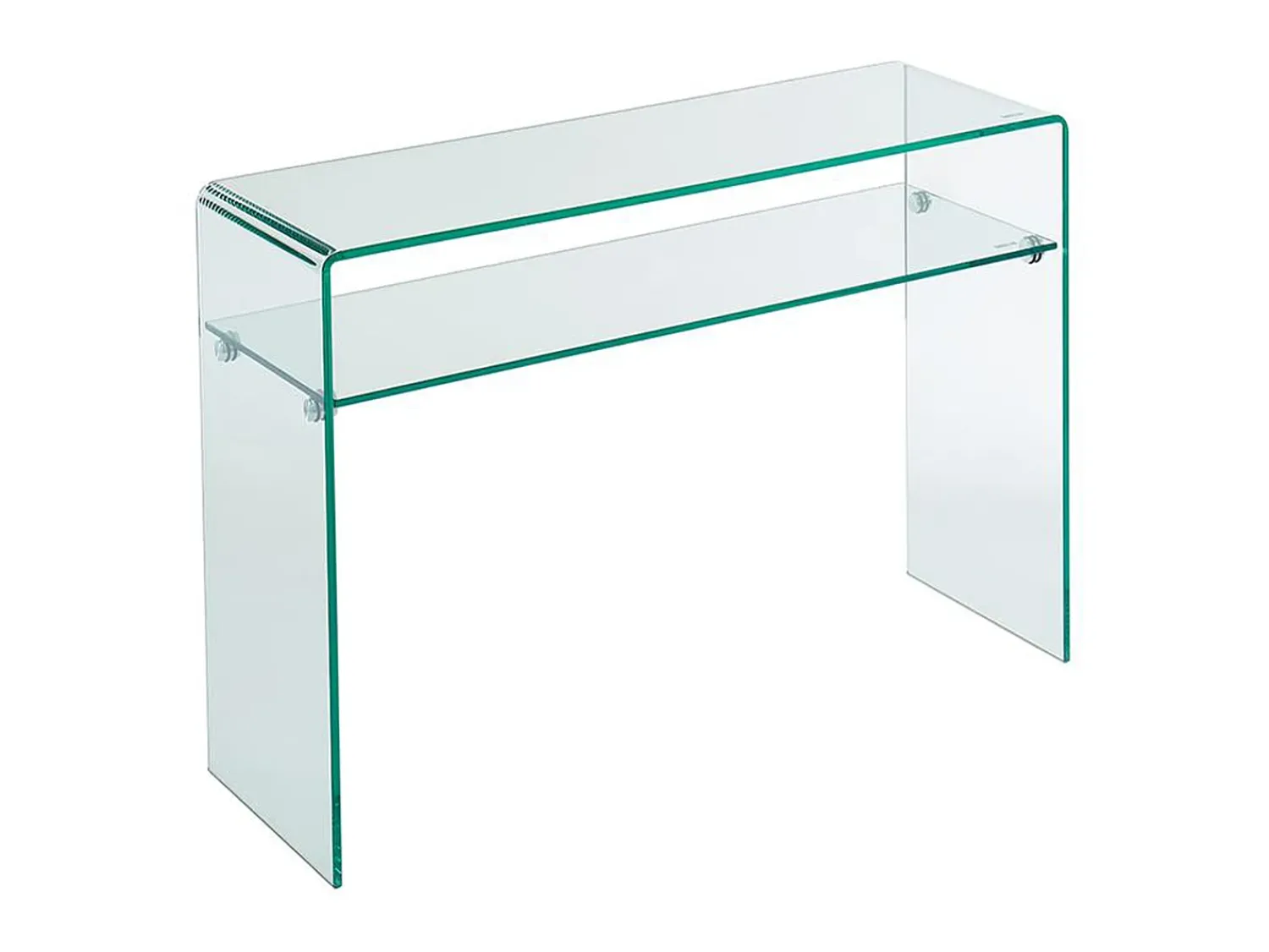 Best Vente-unique Consola - 1 nicho - Vidro temperado - - STILEOS Transparente