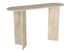 Consola|Vente-unique Consola - Efeito travertino - TOPANIA Bege
