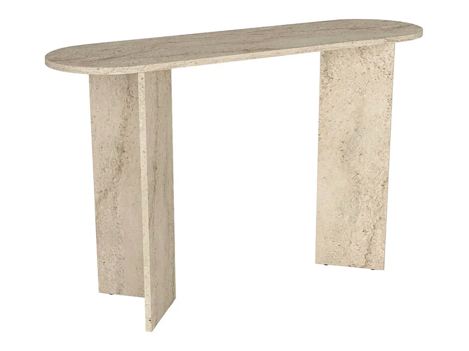 Consola|Vente-unique Consola - Efeito travertino - TOPANIA Bege